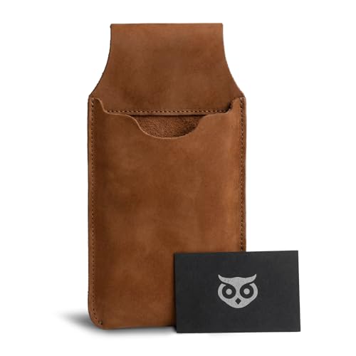 Hide & Drink, Waist Phone Holder Pouch, Accessory Bag, Soft Case for Work & Outdoors Essentials, Full Grain Leather Handmade - color: Swayze Suede