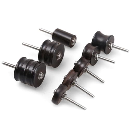 3pcs/Set Leather Burnishing Tools, Black Ebony Wood Leather Burnisher Polished Rods, Leather Edge Burnisher Sets for Leather Crafting (PG86E4-3pcs) - color: PG86E4-3pcs
