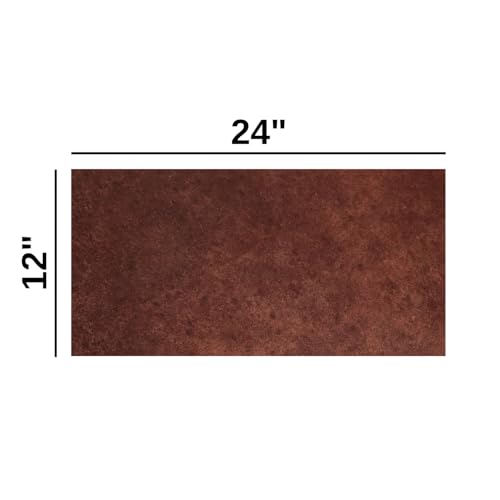 Eren's Leather Goods Pueblo Leather Sheets for Crafts, Full Grain Cowhide Tooling Leather Pieces (Brown, 12"x24") - color: Brown, size: 12"x24"
