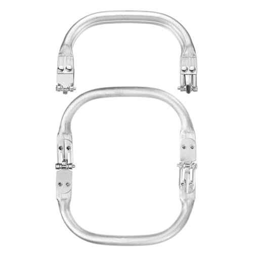 TIXIPEM 4.92IN Metal Purse Frame [2PCS] - Arc Rectangle Frame Kiss Lock Clasp Use for DIY Purse Handle Making Supplies & Sewing Bag Clutch Crafts - [Silver Tone] Bag Hardware Replacements - color: Silver Tone, size: 4.92IN