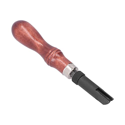 Leather V Groover, Adjustable Length High Durability for Leather Craft, with Rotating Thread and Exquisite Workmanship