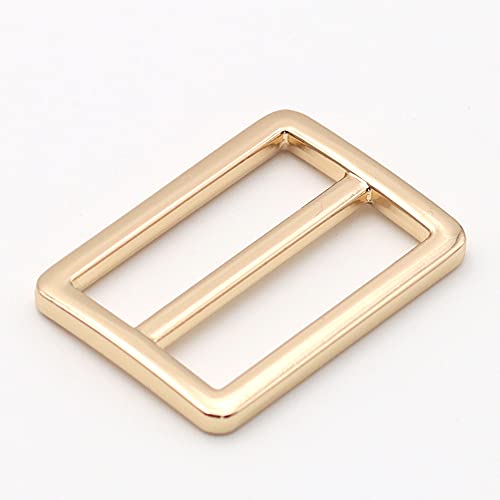 JWBIZ 8pcs Flat Metal Slide Buckle Belt Adjuster Sliders Tri Glide Strap Hardware Clasp (Gold, 1 1/4 Inch) - color: Gold, size: 1 1/4 Inch
