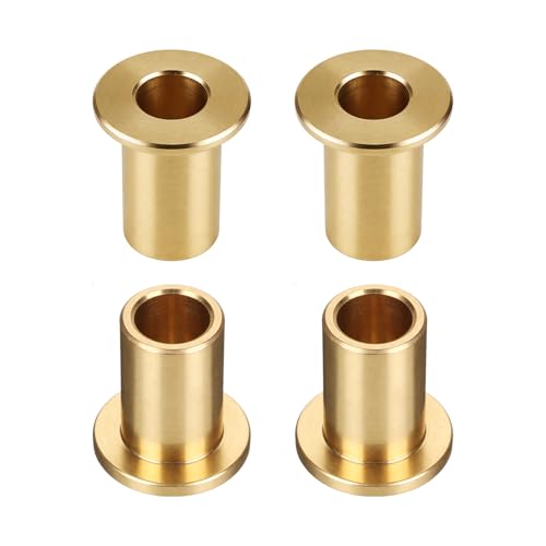 uxcell 4Pcs Flange Sleeve Bearings, 10mm Bore x 14mm OD x 20mm Length, Self-Lubricating Sintered Bronze Bushings - size: 10x14x20mm