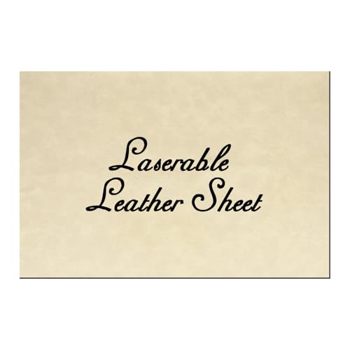 HARFINGTON Laserable Leather Sheets 18" x 12" x 0.04" Non-Adhesive Engraving Leatherette Sheets Laserable Leather Hat Patch for DIY Caps Jackets Backpacks Clothing, Beige/Black - color: Beige/Black