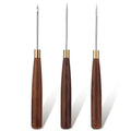 Diudus 3 Pcs Sewing Awl Tool Leather Sewing Tools Scratch Awl Tool - color: 3 Pack Wood Color (Scratch Hook Hollow)