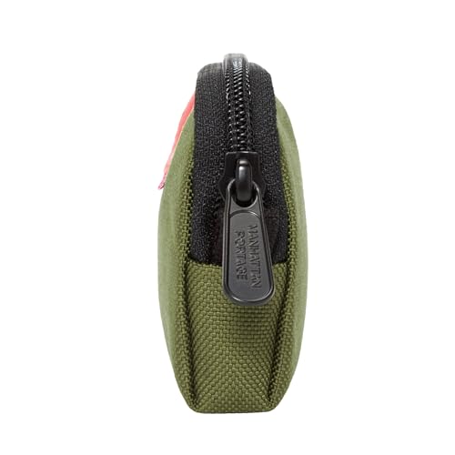 Manhattan Portage CORDURA® Coin Purse With Zipper Closure Pouch Eclectic Colors Credit Card ID Card Jewelry Keys Water Resistant Gift Everyday Carry - color: Olive