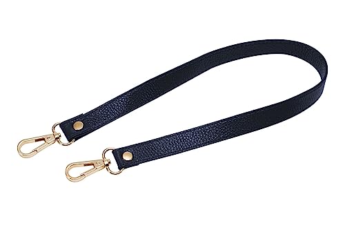 VanEnjoy Full Grain Leather Replacement Strap Shoulder Bag Purse, 0.98 inch Width Gold Hardware(Navy) - color: Navy, size: 26 inches