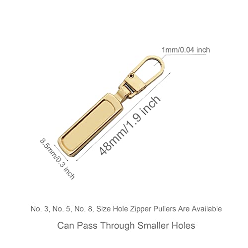 Mizeer Zipper Pull Replacement for Small Holes Zipper, Detachable Zipper Tab Repair for Clothing Jackets Boots - color: 4pcs Golden