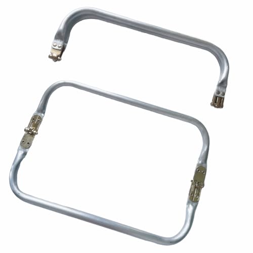 Tuofchyi 10 Inch Metal Purse Frame, 2Pcs Rectangle Kiss Lock Bag Hardware | Ideal for DIY Tote Bags, Clutches, Crochet Purses, Features a 180° Opening, Strong Hinges Secure Rectangle Kiss Lock Closure - size: 10 inch