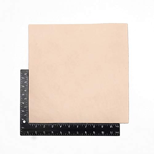 12"x12" 5-6 Ounce Full Grain Import Vegetable Tanned Tooling Leather Pre-Cut for Carving, Stamping, Dyeing, and Laser Engraving 2mm-2.4mm Thickness