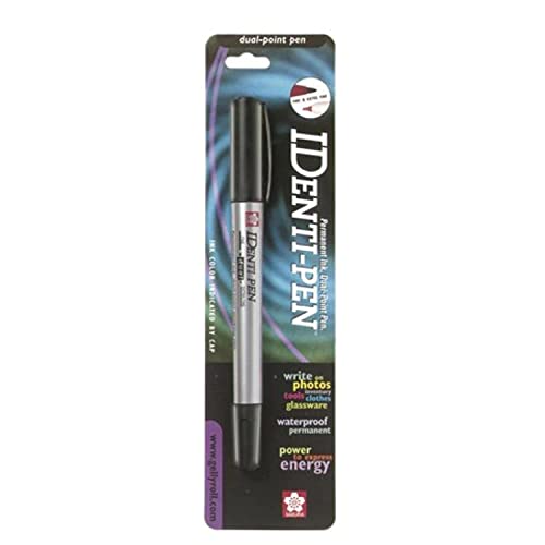 SAKURA 44181 Identi-Pen Blister Card Permanent Marker, Black