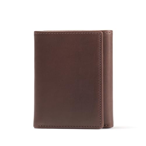 Premium Mahogany Men's Trifold Wallet - Full Grain Leather - Premium Mahogany - color: Premium Mahogany, size: Wallet