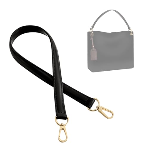 jiesinlov Vachetta Leather Replacement Straps Purse Shoulder Strap Accessories for Graceful Tote Hobo Speedy25 30 Alma And Dauphine pochette neno Bags(W0.7in,L25.6in-Black) - color: W0.7in&l25.6in-black
