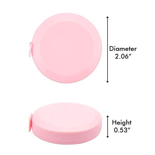 VAXATO 2PCS Measuring Tape for Body,Soft Tape Measure for Body Sewing Fabric Tailor Cloth Craft Measurement，60 Inch/1.5M Pink Retractable Dual Sided Measure Tape Set