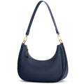 KKXIU Small Shoulder Bag for Women Mini Clutch Purses Cute Hobo Handbags | Classic Trendy Retro Underarm Crossbody Bag with Detachable Straps, Vegan Leather, Zipper Closure - color: Blue
