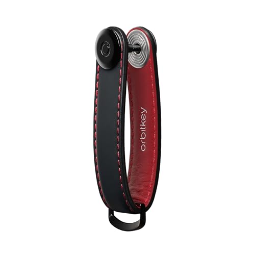 orbitkey Matte Leather Key Organiser - color: Ember