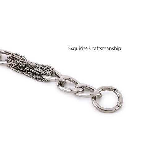 Yichain Classy Metal Tassels Bag Chains Purse Handles Shoulder Strap Replacement Charms Accessories (Silver Small 17'') - color: Silver Small 17''