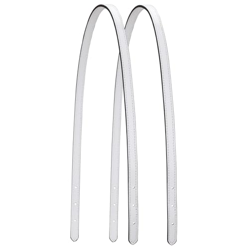 ALLZEDREAM Microfiber Leather Purse Strap Replacement Tote Bag Handbag Shoulder Handles 2 Pcs, White, 1.2cm - color: White, size: 1.2cm
