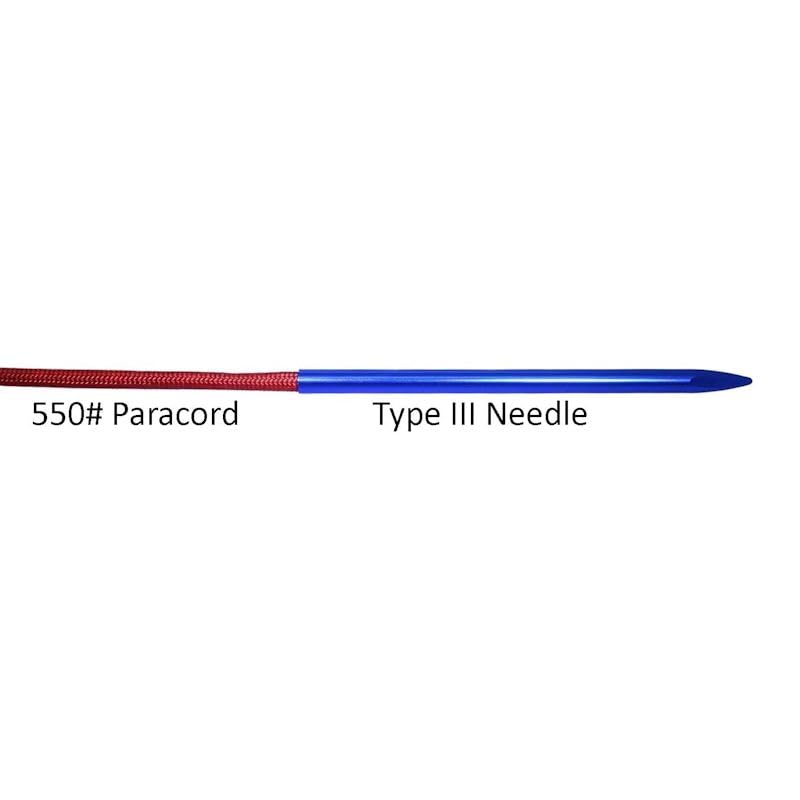 (2 Pack) Jig Pro Shop 3 1/2" Blue Tapered Tip 550 Type III Aluminim Paracord FID, Lacing, Stitching Needles - color: Blue Tapered, size: 2 Pack