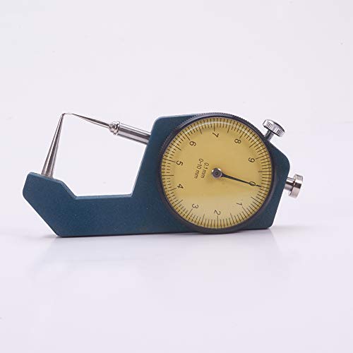 Utoolmart Dial Thickness Gauge, 0-10mm Cusp Head Dial Thickness Gauge, Aaccuracy 0.1mm, Precision Accuracy Round Dial Indicator Thickness Gauge 1pcs - size: 0-10MM Elbow