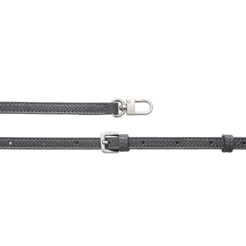 Purse Straps Replacement, Leather Handbag Crossbody Shoulder Strap Kit Adjustable for Mini Longcamp Tote Bag Women - color: Gray