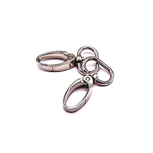 3/4 Inch Swivel Lobster Clasps Metal Silver 20pcs for Purses Bag | 20mm Swivel Snap Hooks for Crossbody Bag Backpack Handbag Dog Collars Hardware Keychain Lanyard Strap Craft Making - color: Silver, size: 3/4 inch
