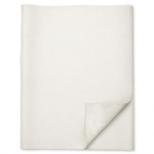 REED Leather HIDES - Cow Skins (8 inches X 11 Inches, White) | Arts and Crafts - color: White, size: 0.6 Square Foot