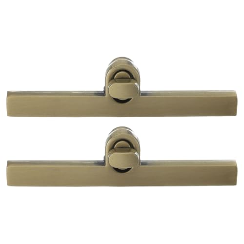 uxcell 2Set Turn Lock Clasp, Press Lock Clasp Closure Twist Turn Locks Hardware Buckle Fasteners for Purse Leather Bag Handbag Making Accessories (97x10mm, Bronze) - color: Bronze