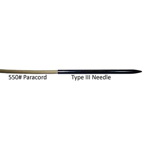 (5 Pack) of 3 1/2" Black Tapered Tip 550 Type III Paracord FID, Lacing, Stitching Needles - color: Black, size: 5 Pack