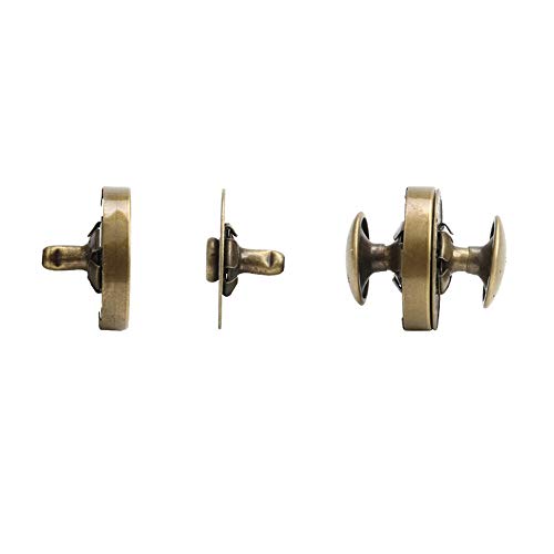 Sbest 20 Sets 18MM Coppery Strong Magnetic Button Clasps,Round Magnetic Snaps Bag Button Clasps Closure Purse Handbag with Washer Nickel DIY Craft Sets for Sewing (Beautiful style 18mm, antique Brass) - color: antique Brass, size: Beautiful style 18mm