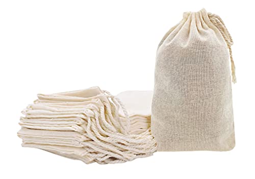 Mandala Crafts 12X16 In Natural Muslin Drawstring Bag Cotton Pouches 15 PCs | Reusable, Washable Fabric Bags, for Toiletries, Shoes, Hair Dryers, Handbags, Clothing, Travel, Wedding Favors, Gifts