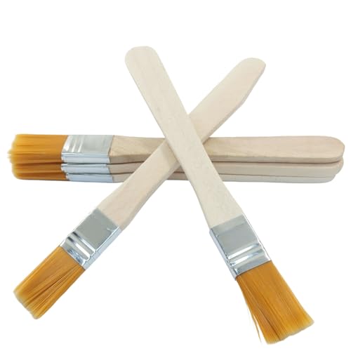 0.6 Inch Paint Brush, 12Pcs | Soft Bristle, Nylon Bristle, For Walls/Touch Up/Cabinets/Fences - size: 0.6 Inch