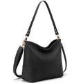 GEMIU Large Bucket Purse Shoulder Handbags Women Soft Leather Crossbody Bag | 2 Compartments, Capacity, 5 Pockets, Shoulder & Crossbody Straps, Soft, Occasions: Travel Trendy Casual - color: Black