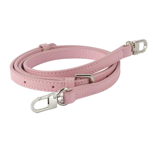 Purse Straps Replacement, Leather Handbag Crossbody Shoulder Strap Kit Adjustable for Mini Longcamp Tote Bag Women - color: SakuraPink