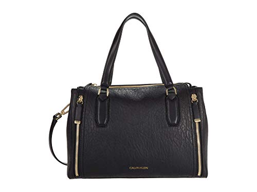 Calvin Klein Women's Organization Satchel - color: Black/Gold