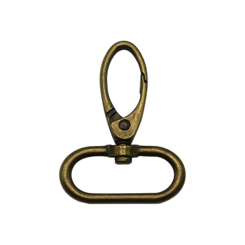 Swivel Lobster Claw Clasps 1.5 Inch 15pcs - Heavy Duty Metal Clasps with Secure Lock, Curved Snap Hooks for Bags, Jewelry Making, Keychains, Lanyards & DIY Craft Supplies (Antique Bronze, 1.5 inch) - color: Antique Bronze, size: 1.5 inch