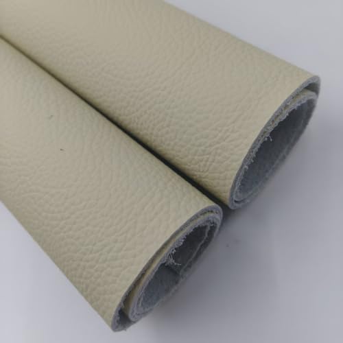 Genuine Leather Sheets, 1.1-1.5mm Thick Cowhide, - color: Apricot White 12 X 24 Square Inches