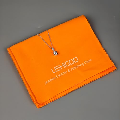 2PCS Polishing Cleaning Cloth for Gold, Silver, and Platinum Jewelry, Eco Friendly Large Cleaner Cloth 6.3 x 9.8 in. Keeps Jewelry Clean and Shiny (Orange) | Sterling Silver Gold Platinum Tarnish Remover,Non-Toxic Eco Friendly,Jewelry Cleaning Cloth - col