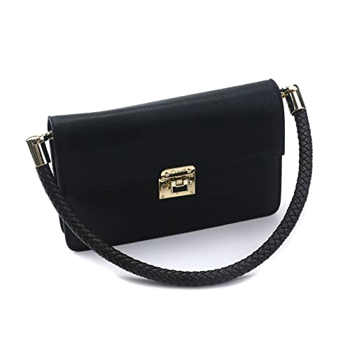 Semetall Handbags Replacement Straps 2Pcs 52cm/20.5"(Black) | PU Leather Shoulder Bag Straps Handbag Handles Purse Belt Wallet Straps with Gold Spring Buckle - color: Black