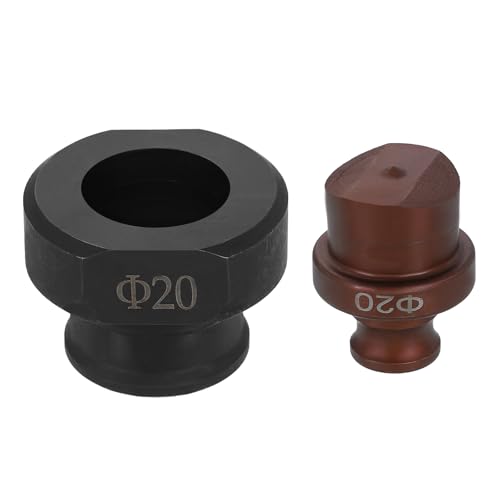 HARFINGTON Hydraulic Hole Punch Die 20mm Round Hole 40Cr Steel Electric Punching Kit for MHP-20 JP-20 Electric Punching Machine, Burgundy & Black - size: 20mm