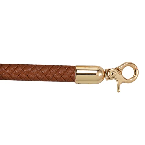 ALLZEDREAM Leather Shoulder Bag Straps Replacement Purse Handbag Braided Handle - color: Brown, size: 11.8in