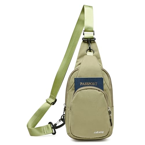 cakang Womens Sling Bag Crossbody Bags for Women Vegan Leather Sling Backpack Daypack Fanny Pack Crossbody Purse Travel - color: 6-green-small