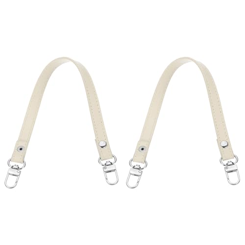 PATIKIL Leather Purse Handle Strap, 2 Pcs 13 Inch Leather Purse Strap Replacement DIY Women Clutch Bag Handbag Top Handle Strap Repair Accessories, Beige - color: Beige, size: 13 Inch