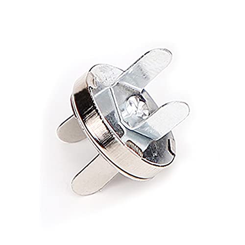 20 Set Magnetic Snaps, Purse Magnetic Bag Fastener Clasp Magnetic Button Replacement Kit for Sewing, DIY Craft, Purses, Bags, Clothes, Leather (Silver 14MM) - color: Silver 14MM