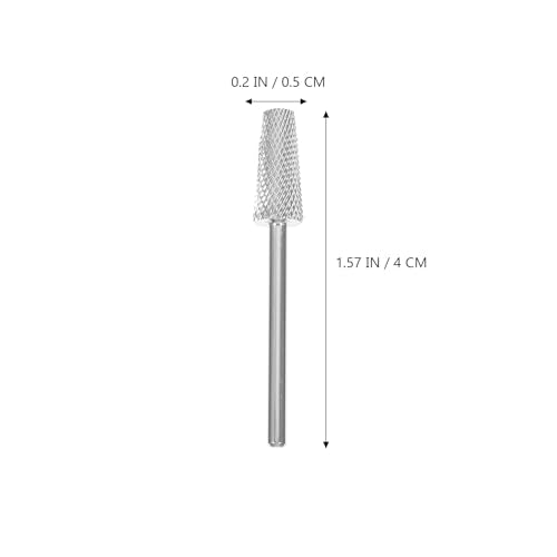 POPETPOP Nail Art Polishing Grinding Heads 2-Pack 1.57 Inch Manicure Drill | Nail Reshaping, Lightweight build - color: Silver 1x2pcs, size: 4x0.5cmx2pcs