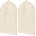 100% Cotton Garment Bag | Long | Breathable Garment Bags for Hanging Clothes | Garment Storage Bag for Long Dresses & Coats Storage | Pack of 2 (62 Inch) - size: 62 Inch (Pack of 2)