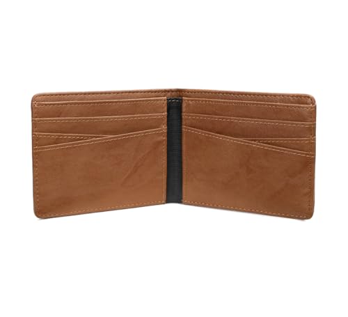 Lanyani Minimalist Fabric Wallet Bifold RFID Blocking - color: B-Brown