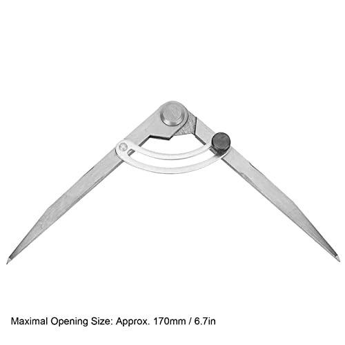 Generic Leather Craft Compass, Steel Adjustable Spacing Edge Creaser, DIY Tool 170mm, Ideal for Leather Craftsmen