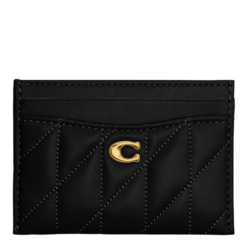 Coach Essential Card Case - color: Black Quilted