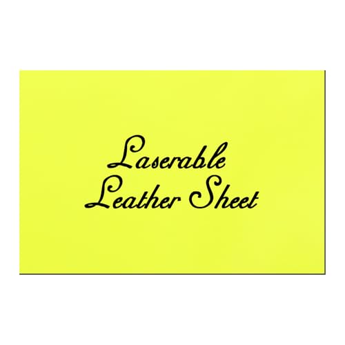 HARFINGTON Laserable Leather Sheets 18" x 12" x 0.04" Non-Adhesive Engraving Leatherette Sheets Laserable Leather Hat Patch for DIY Caps Jackets Backpacks Clothing, Bright Yellow/Black - color: Bright Yellow/Black